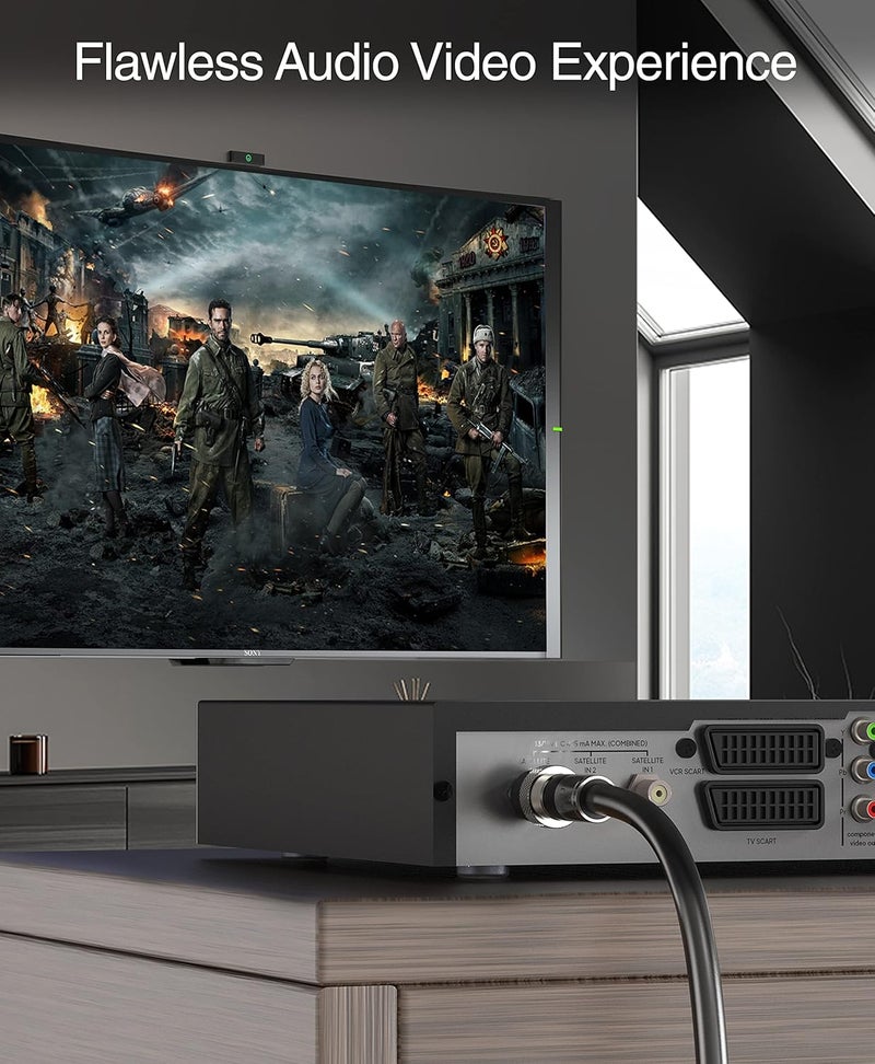 BlueRigger RG6 Coaxial Cable, 60FT (Weatherproof Rubber Boot, Direct Burial, in-Wall CL3 Rated, 75 Ohm, Indoor Outdoor) - Digital Coax Cord for HDTV, CATV, TV Antenna, Satellite, Broadband Internet - Image 2